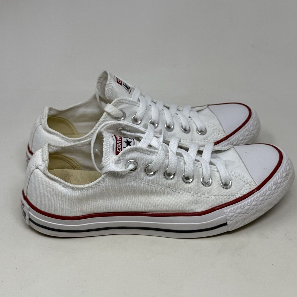 Converse All Star Chuck Taylor Low Shoes Womens 8 White Canvas Sneakers Chucks